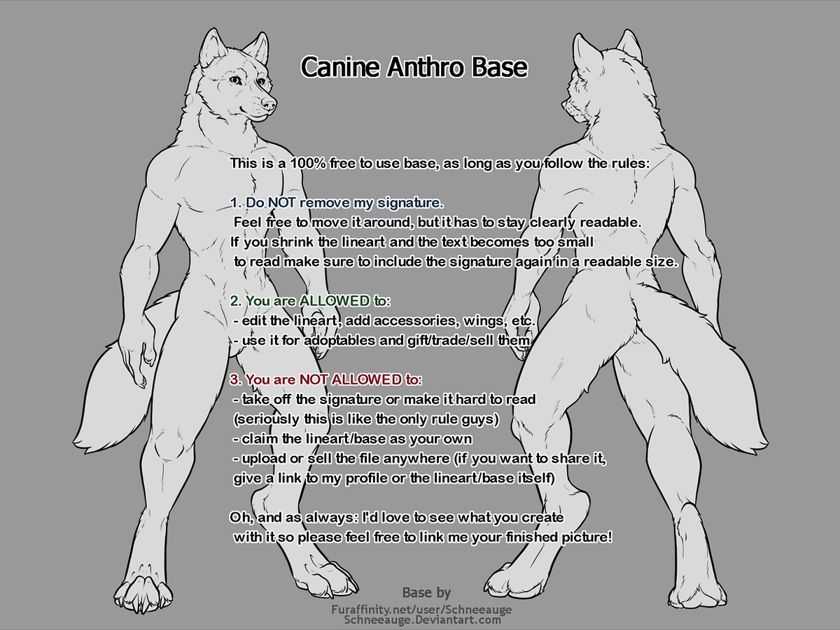 Featured image of post Anthro Wolf Base